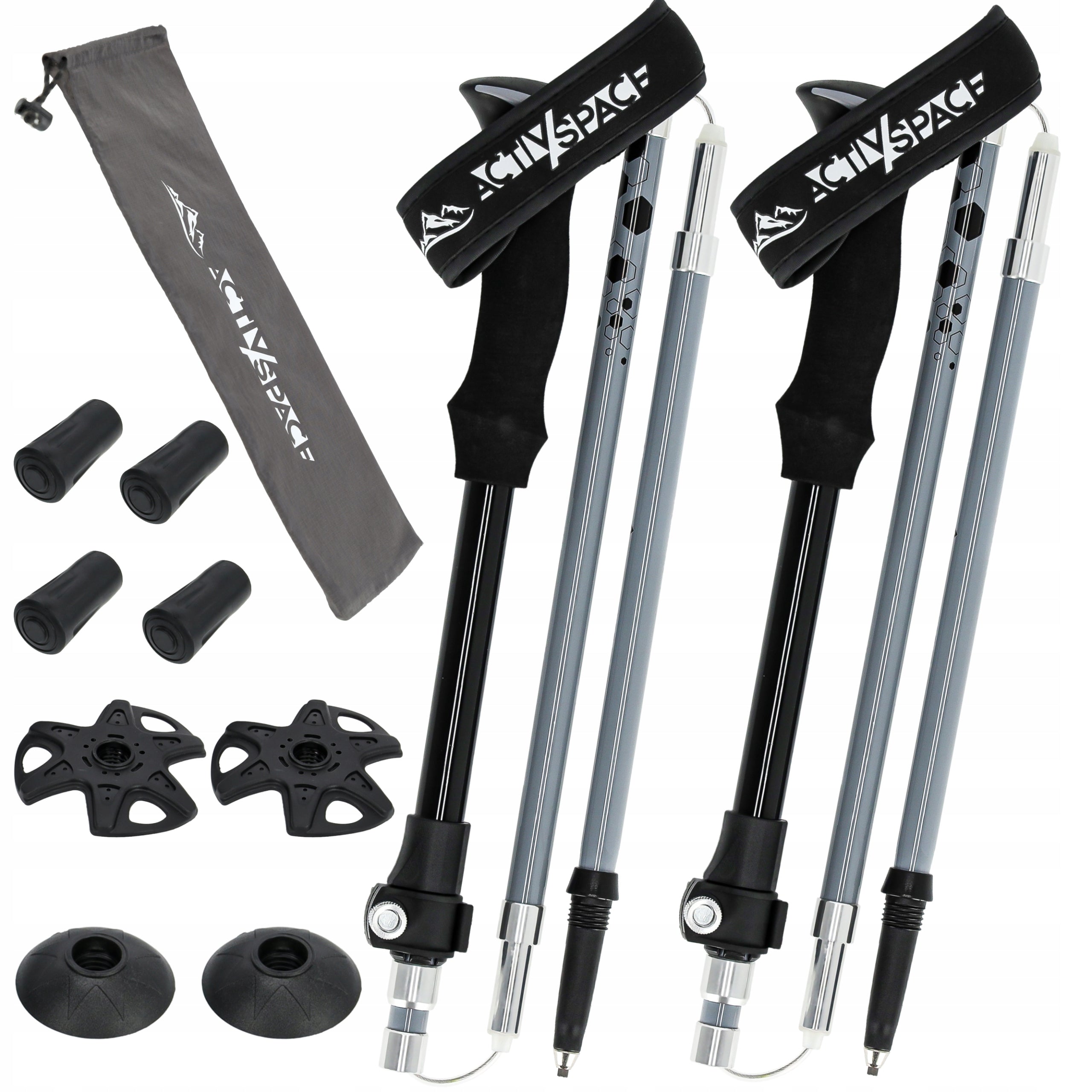 TREKKING POLES FOLDING POLES IN MOUNTAINS FOR WALKING FOLD SET OF 2PCS QUALITY