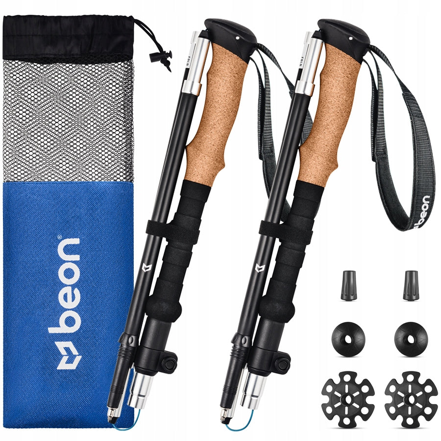 TREKKING POLES FOLDING POLES IN THE MOUNTAINS BEON FOLD