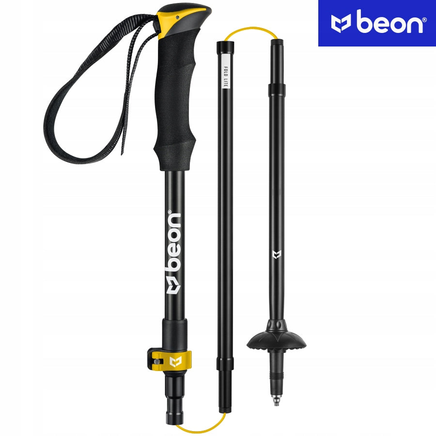TREKKING POLES FOLDING POLES IN THE MOUNTAINS FOR WALKING IN THE MOUNTAINS ADJUSTABLE Color black