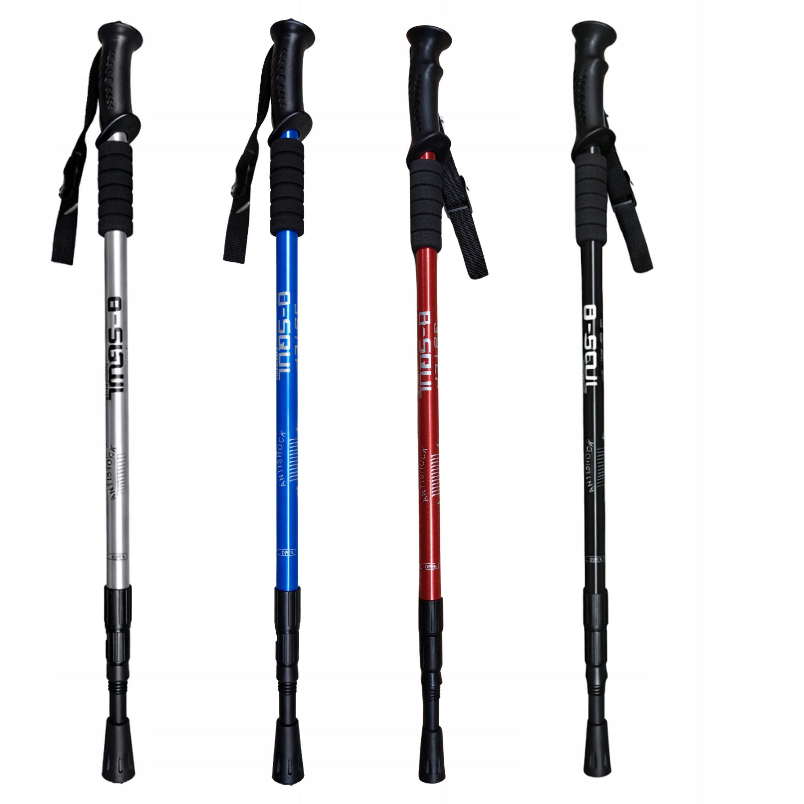 TREKKING POLES FOR WALKING NORDIC WALKING ADJUSTABLE POLES + OVERLAYS Packaging status original