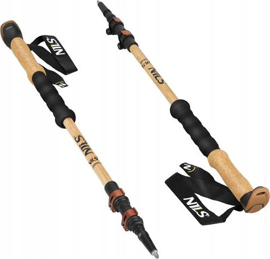 TREKKING POLES NILS BAMBOO TK8606 ADJUSTABLE 62-135CM Color brown