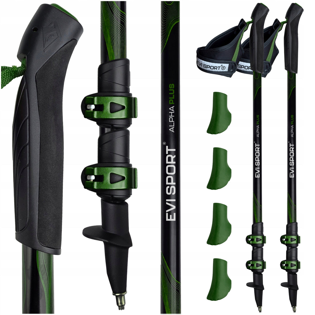 TREKKING POLES TELESCOPIC WALKING POLES ADJUSTABLE IN THE MOUNTAINS LIGHT
