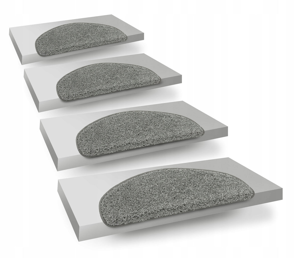 TREPY RUG COVERS FOR WOODEN STAIRS NON-SLIP SHAGGY GREY EAN (GTIN) 5905031502460