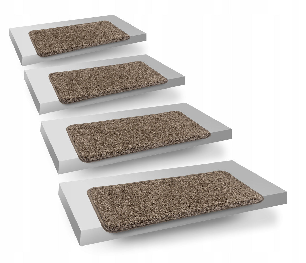 TREPY RUG COVERS FOR WOODEN STAIRS NON-SLIP SHAGGY SOFT BROWN EAN (GTIN) 5905031505430