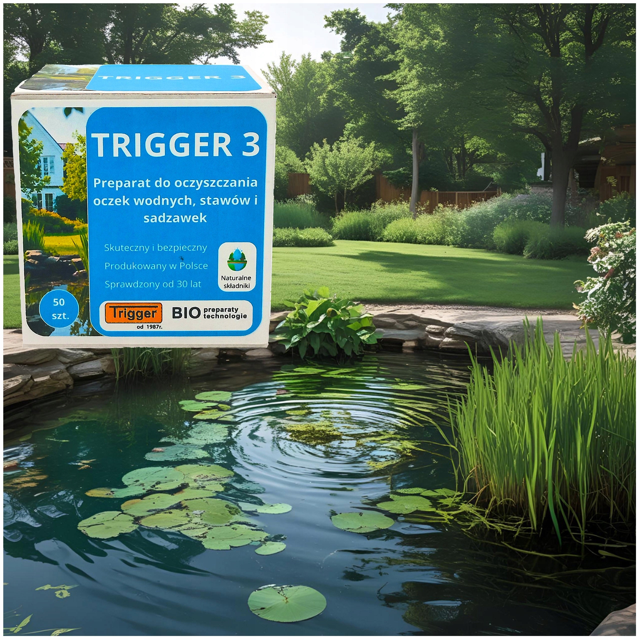 TRIGGER -3.50 BACTERIA - CLEAN WATER IN THE POND Brand Trigger