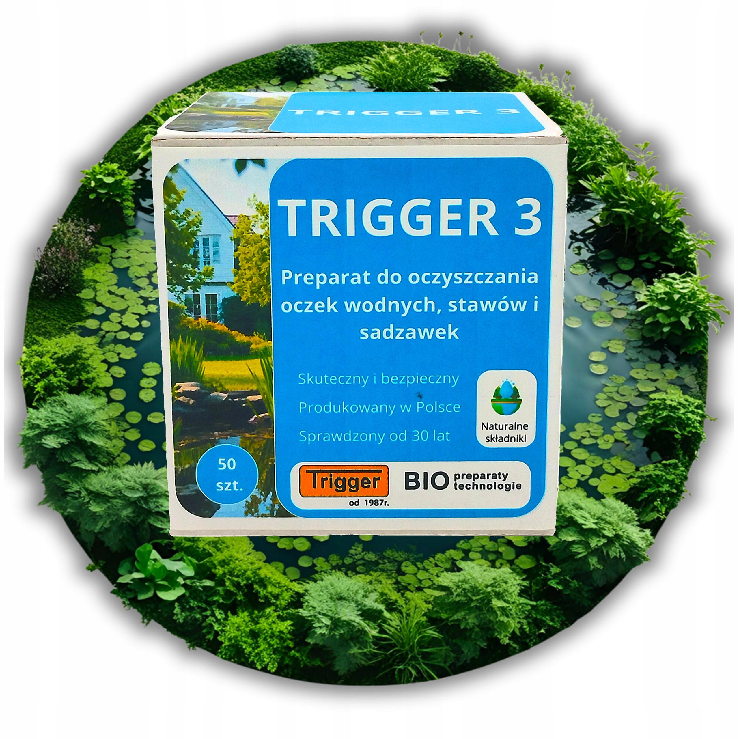 TRIGGER -3.50 BACTERIA - CLEAN WATER IN THE POND
