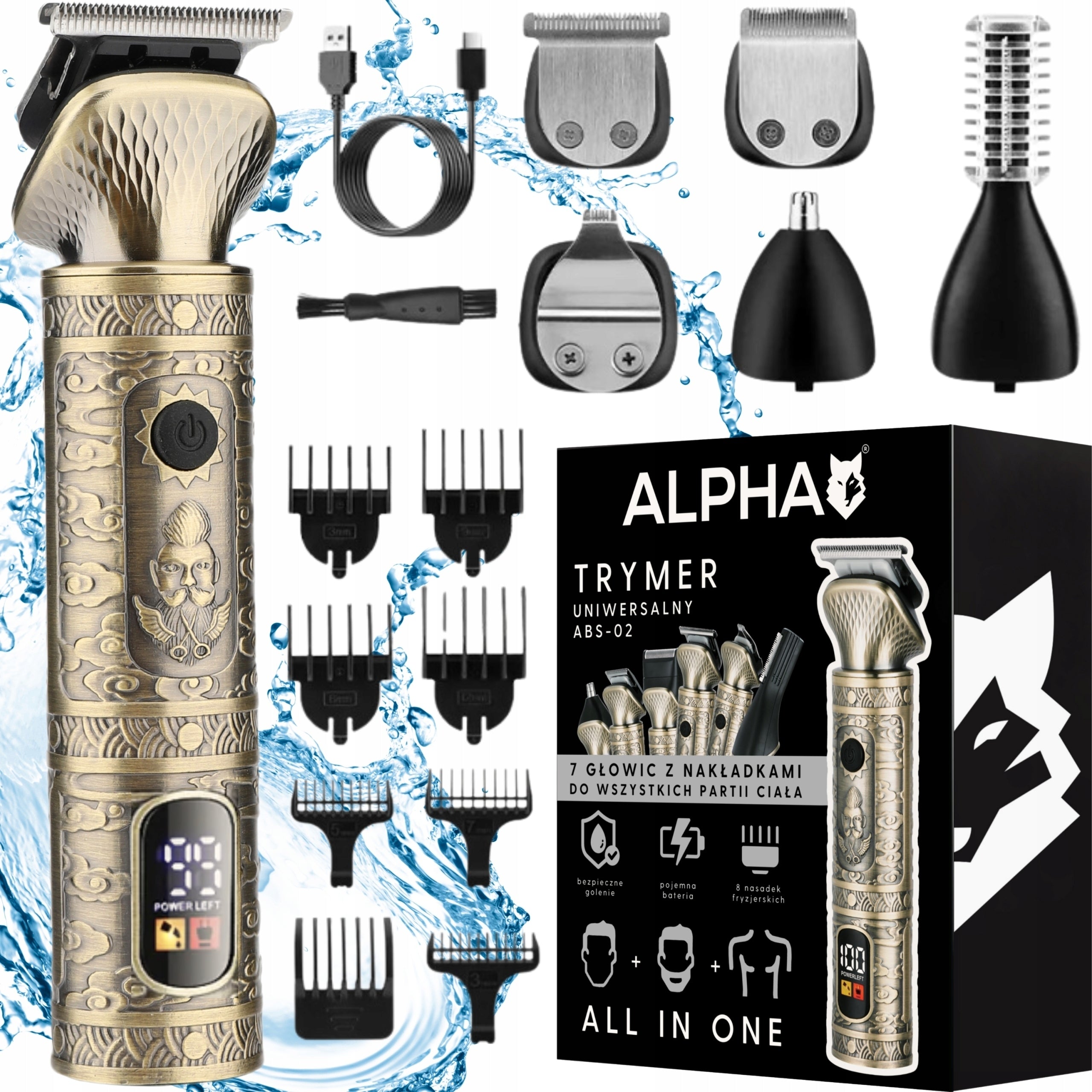 TRIMMER BEARD TRIMMER BODY 7IN1 ALPHA MULTIFUNCTION SHAVER