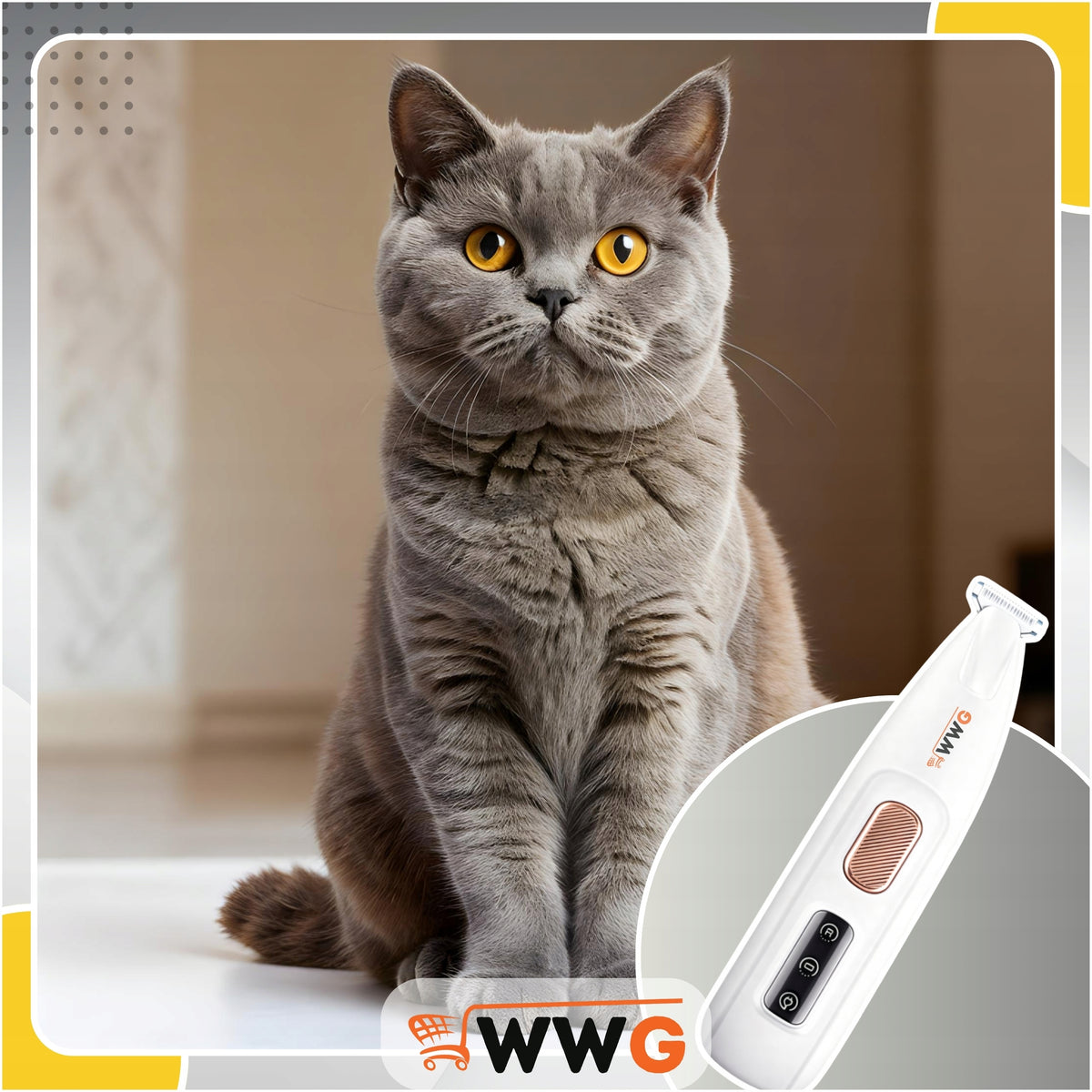 TRIMMER CAT DOG CLIPPER FOR PAWS FACE WIRELESS QUIET 500mAh Manufacturer code MASZYNKA DO STRZYŻENIA PSÓW KOTÓW LED WWG