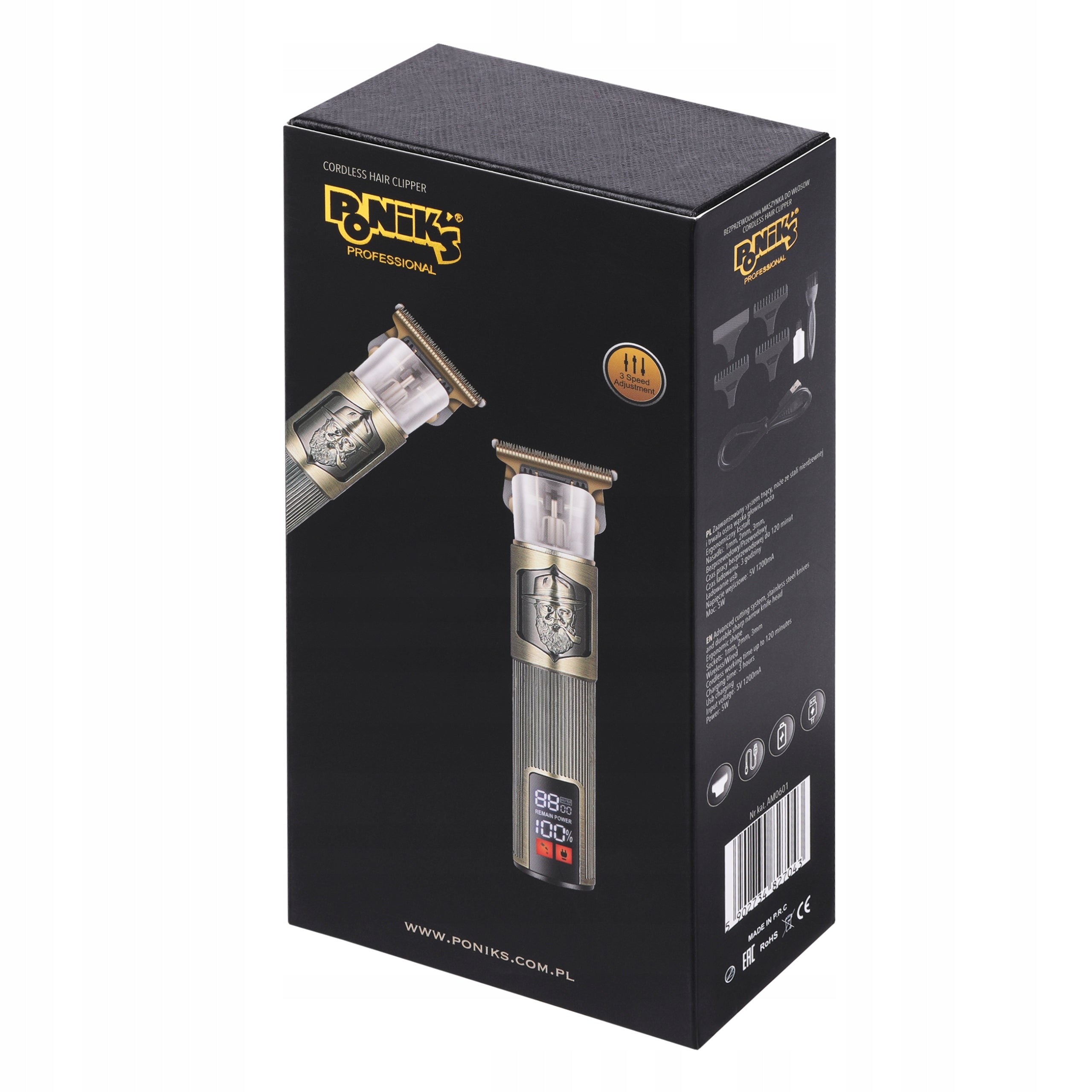 TRIMMER FOR CUTTING BEARD SHAVING BEARD ADJUSTMENT LCD Manufacturer code Trymer Barberski Maszynka