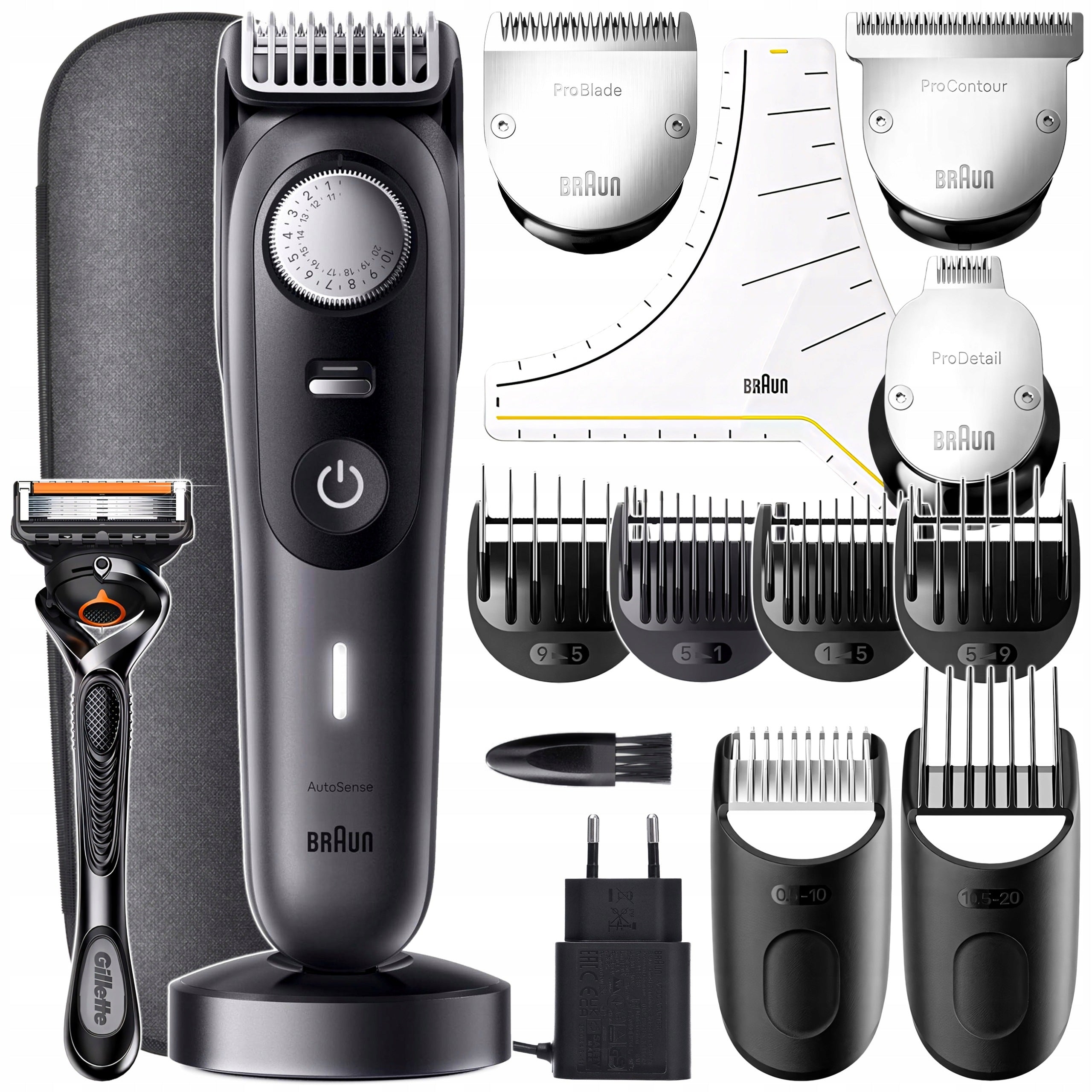 TRIMMER HAIR CLIPPER BRAUN SERIES 9 PRO +SHAVER +11 BARBER PACK