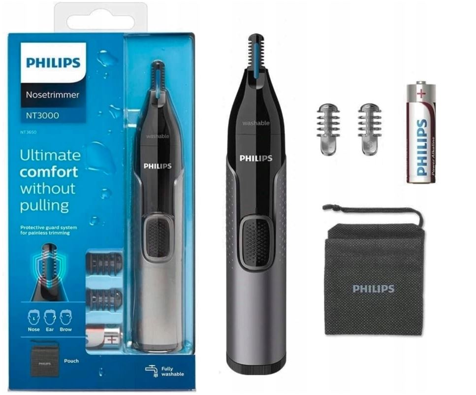 TRIMMER PHILIPS FOR NOSE EYEBROWS EARS PHILIPS SHAVER CASE CAP BATTERY 3 IN 1 Manufacturer code TRYMER DO NOSA WIELOFUNKCYJNY MOCNY pro3