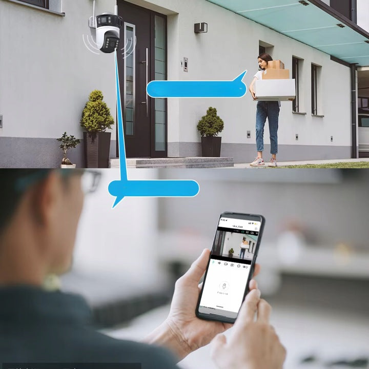 TRIPLE ROTATING WIFI IP CAMERA ICSEE 3in1 QHD CARD 6MP Brand no brand