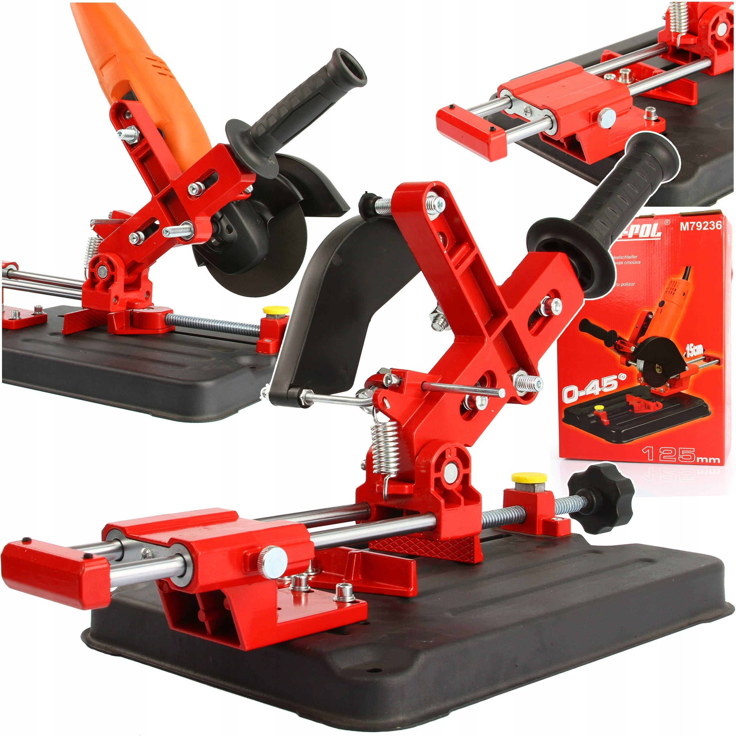 TRIPOD STAND WITH FEED FOR ANGLE GRINDER 115-125 MM HANDLE ADJUSTMENT