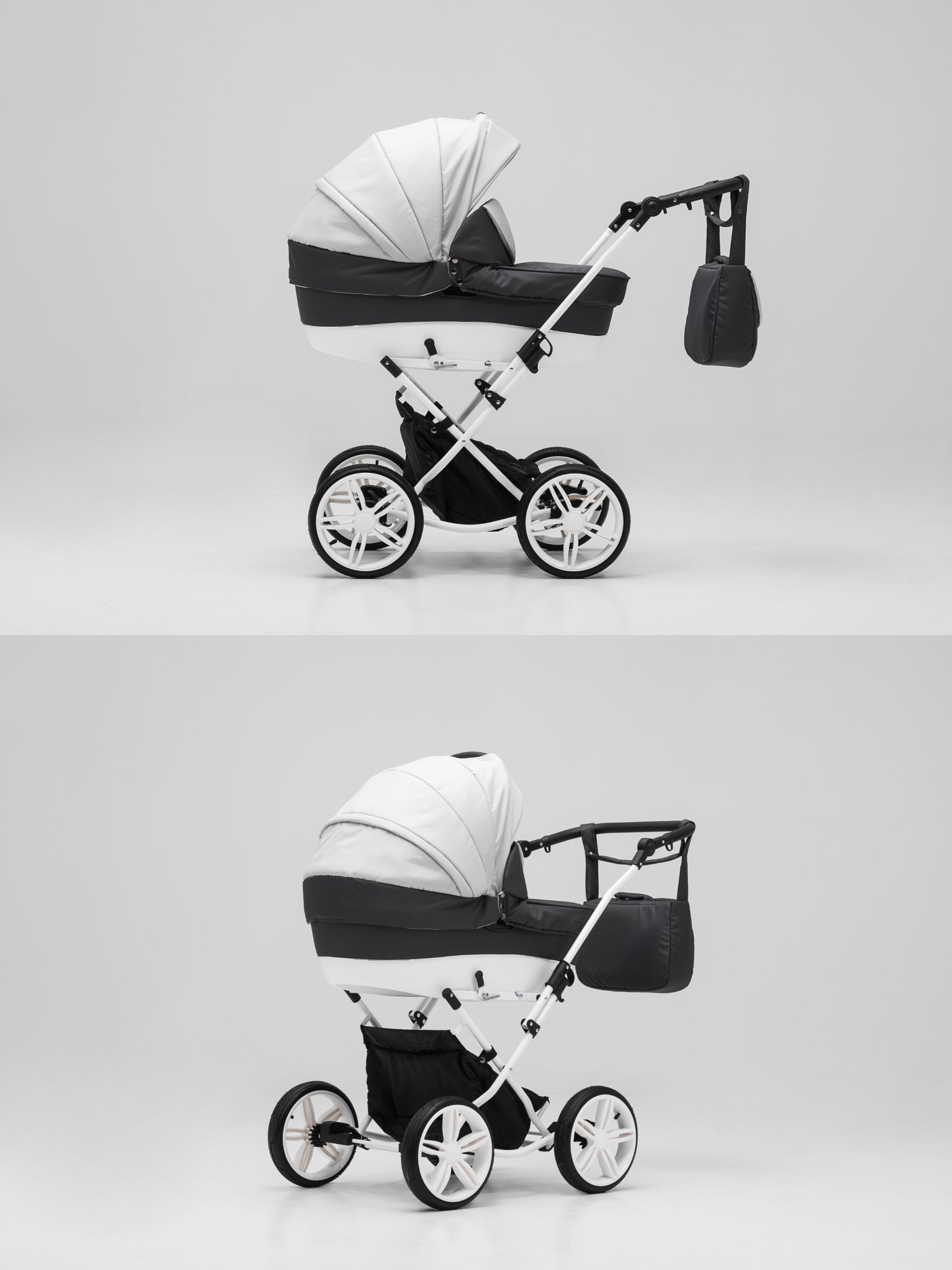 TROLLEY 3in1 - ON LEATHER STRAPS - 72 COLORS - ISOFIX seat Brand EL-CAR