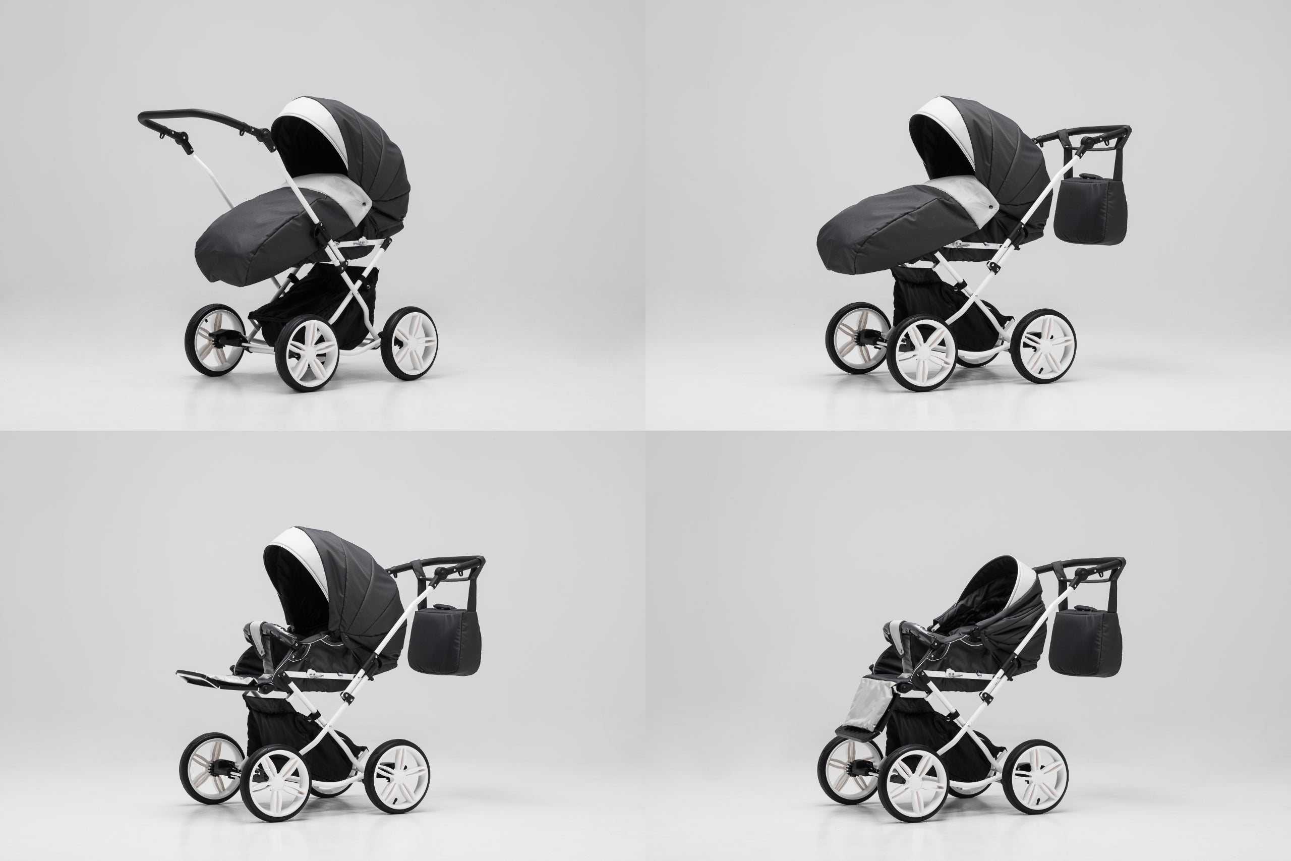 TROLLEY 3in1 - ON LEATHER STRAPS - 72 COLORS - ISOFIX seat Manufacturer code SORBIA3W1