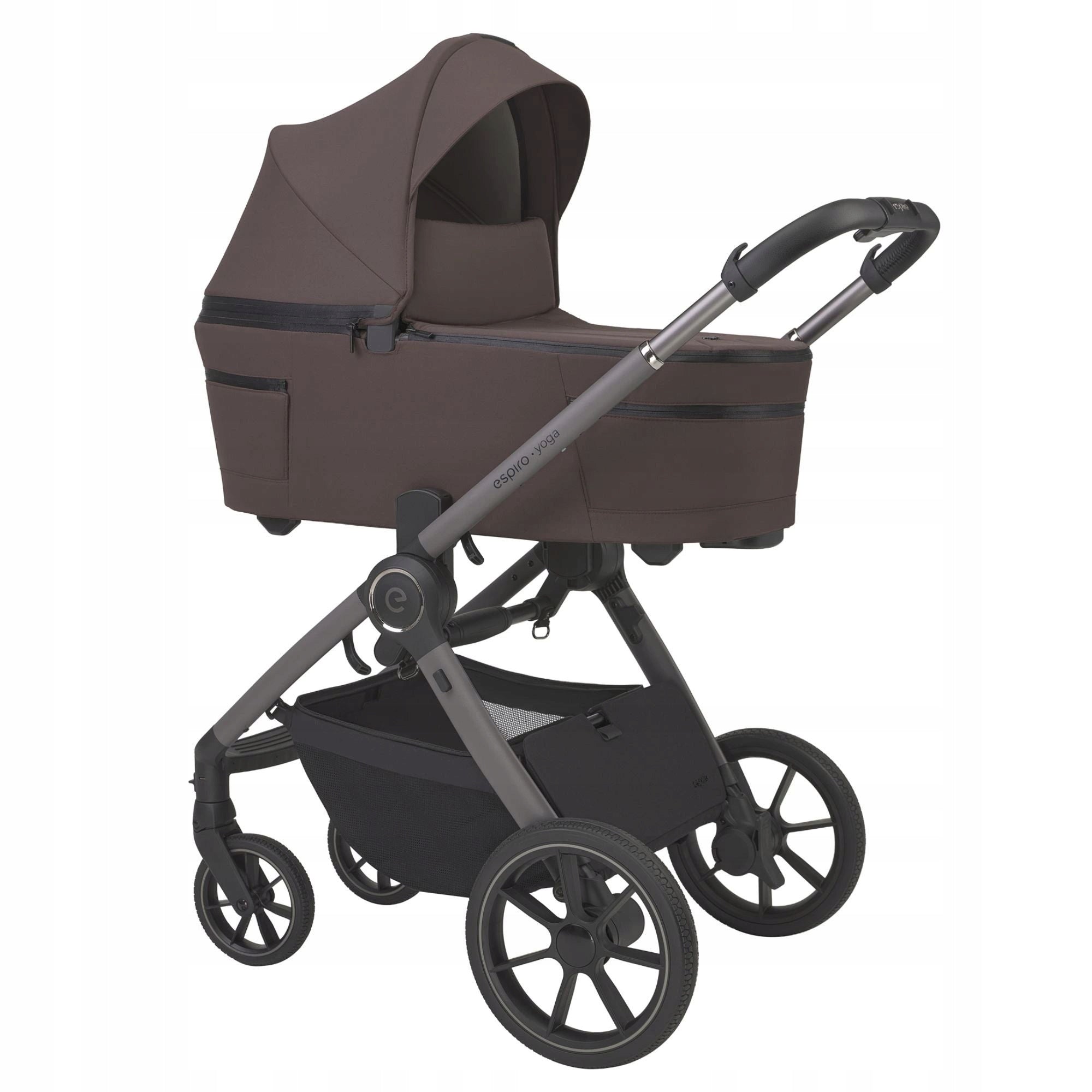 TROLLEY ESPIRO YOGA 3in1 JOIE I-STARTER + ADAPTERS / 208 ESSENCE OF CHOCOLATE Manufacturer code YOGA kol. 208 3w1 JOIE I-STARTER