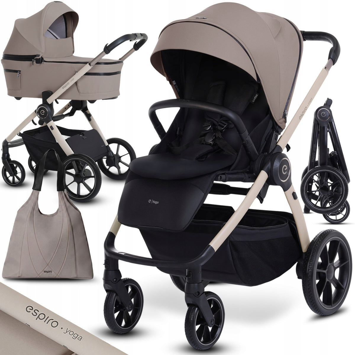 TROLLEY ESPIRO YOGA 4in1 SEAT BUZ PRO BASE ISOFIX kol 209 MEDITATION BREZE Packaging status original