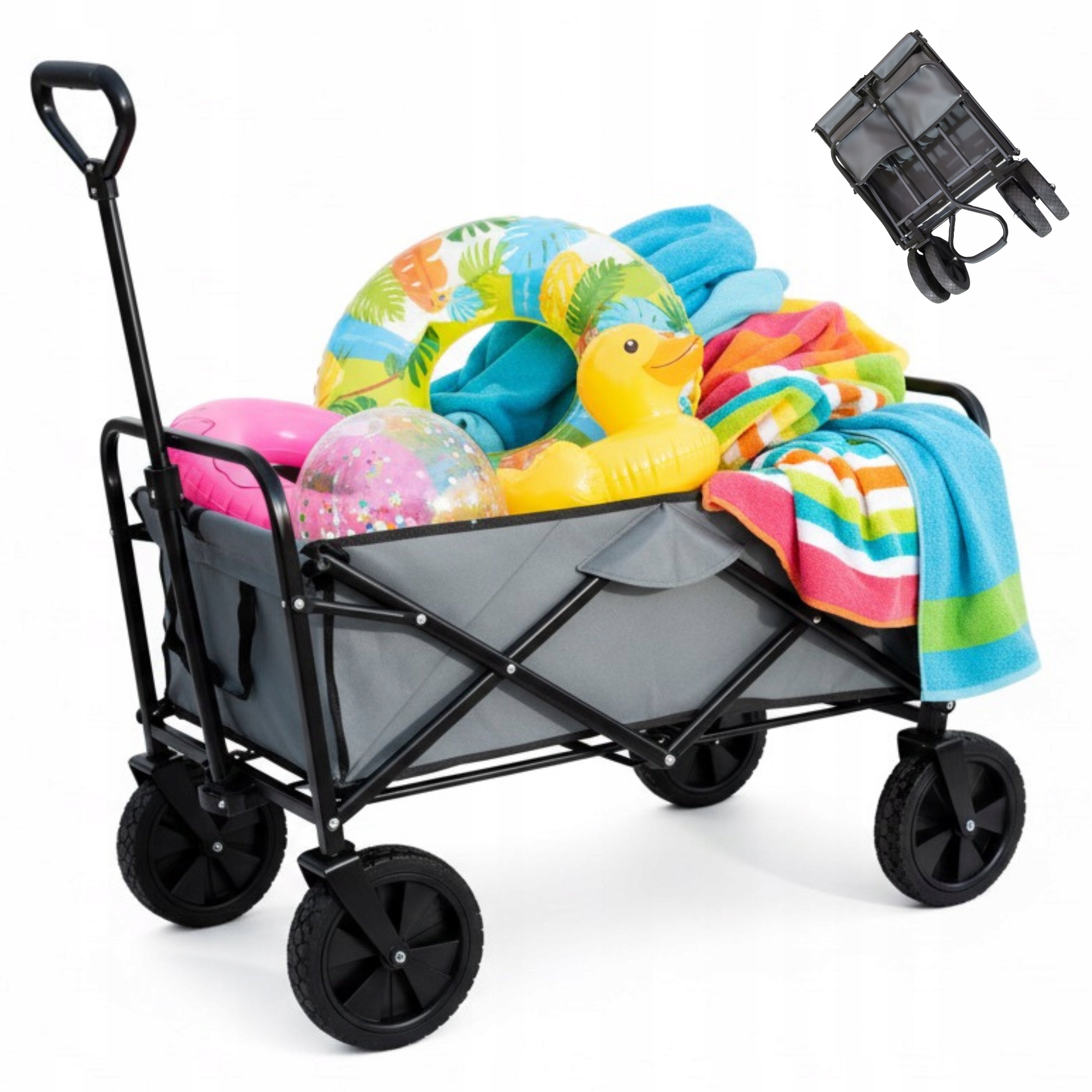 TROLLEY FC001 TRANSPORT FOLDING TOURIST GARDEN BEACH WAGON 100KG