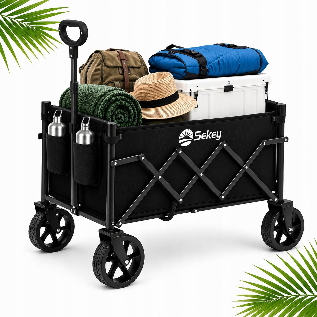 TROLLEY FOLDING TRANSPORT SEKEY 65L 80KG SHOPPING PICNIC GARDEN BEACH NEW