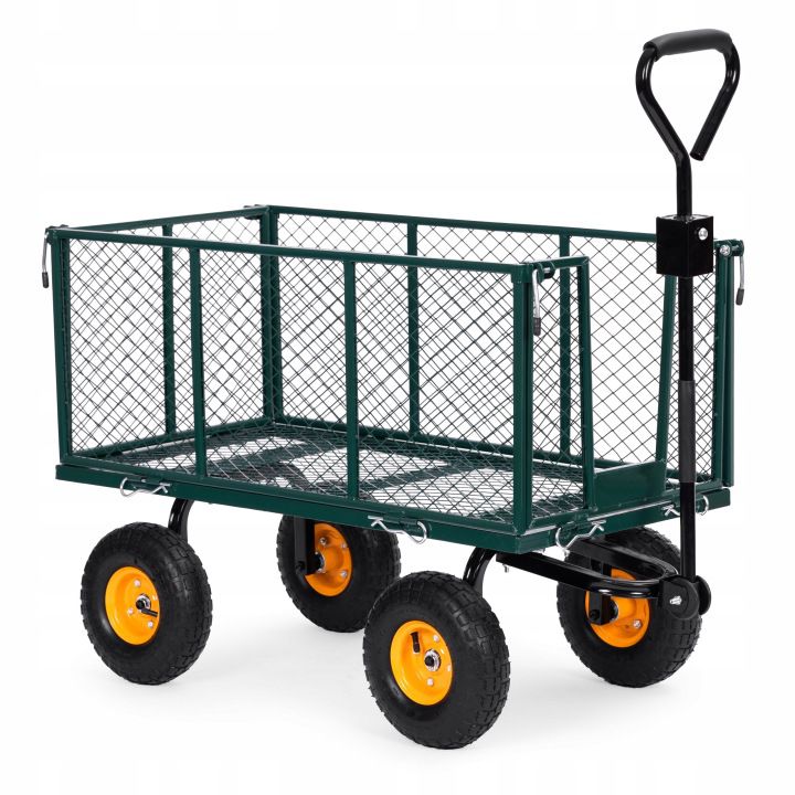 TROLLEY LARGE GARDEN TRANSPORT FOLDING 200L WHEELBARROW PUMPED WHEELS HIT Packaging status original