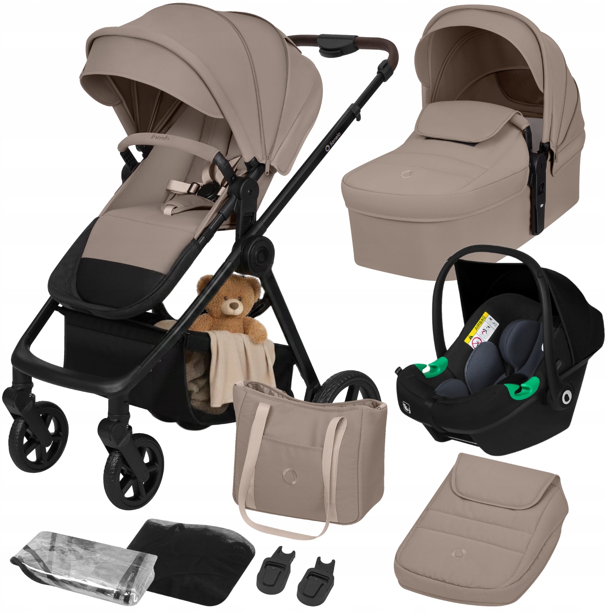 TROLLEY Multifunctional 3in1 Stroller Gondola Seat Accessories Lionelo Greet