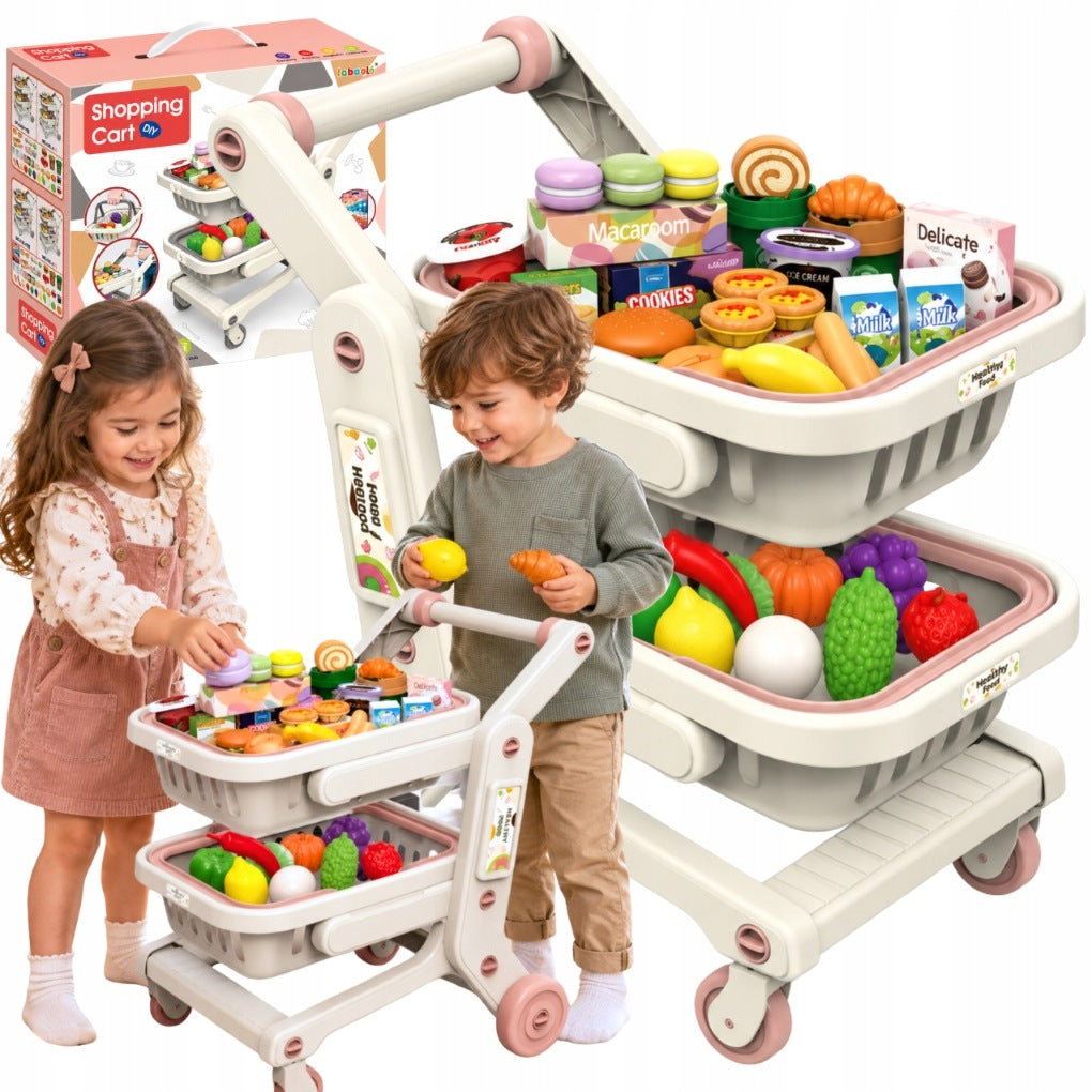 TROLLEY SHOPPING CART STABLE MARKET ACCESSORIES GIFT CHILDREN