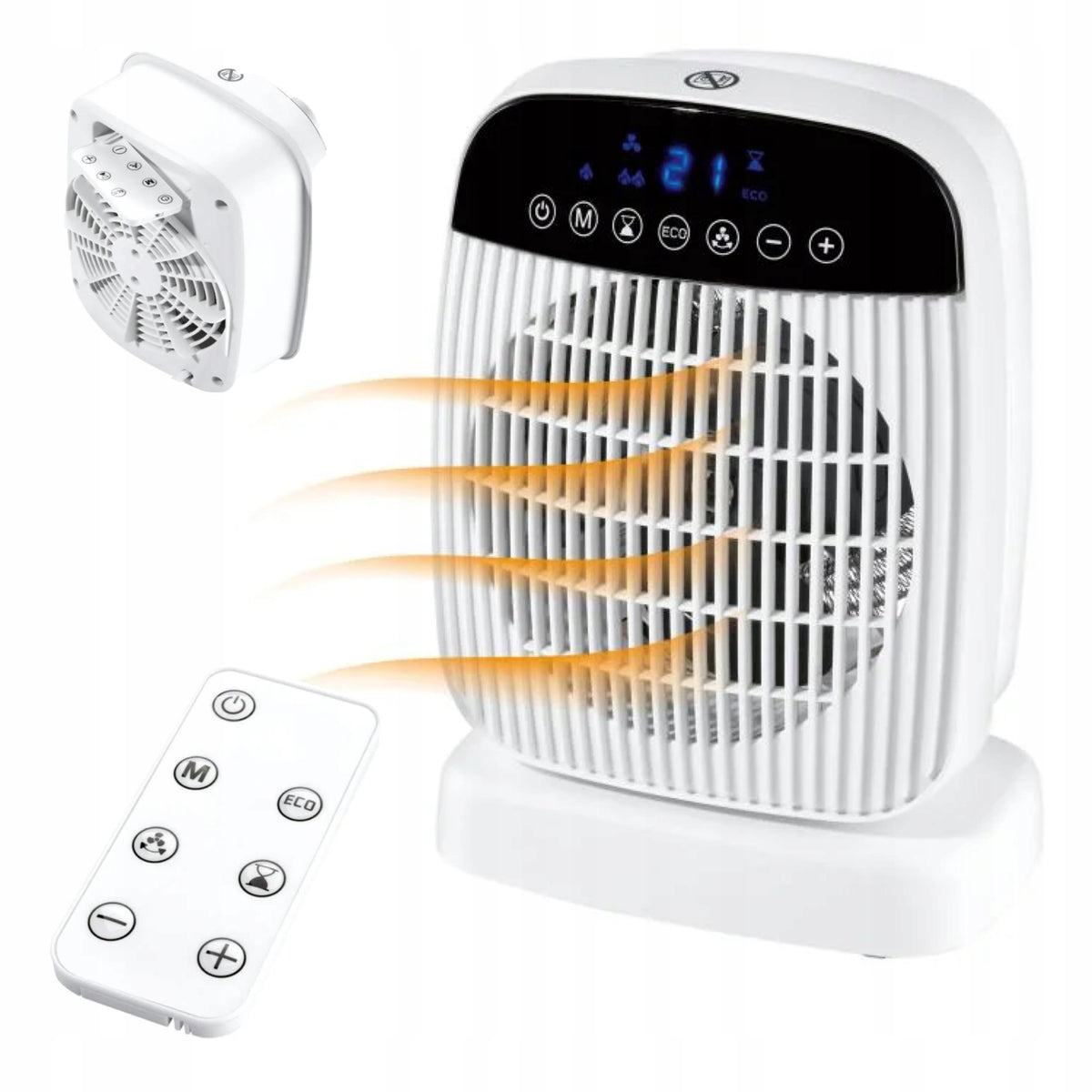 TRONIC LCD fan with remote control 1000 W / 2000 W, THLF 2000 E4