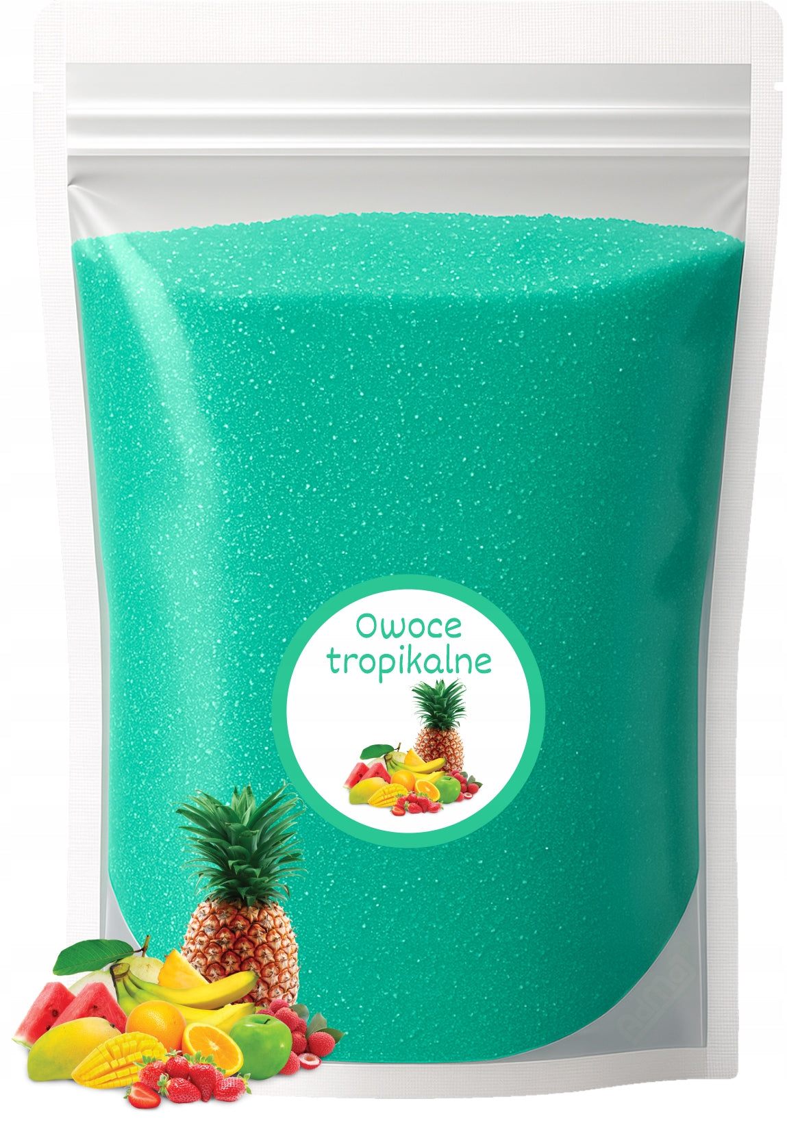 TROPICAL Cotton Candy Sugar 1kg Tropical Fruit Turquoise Dry for Machine