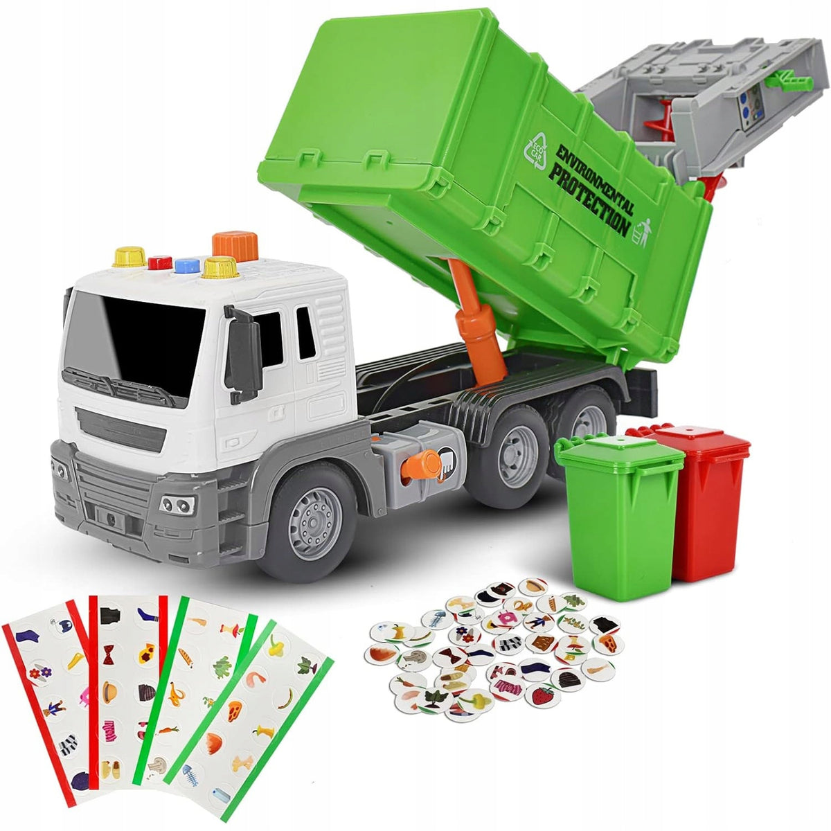 TRUCK LARGE CAR GARBAGE TRUCK CAR DRIVE BASKETS CITY VEHICLE TOY Packaging status original
