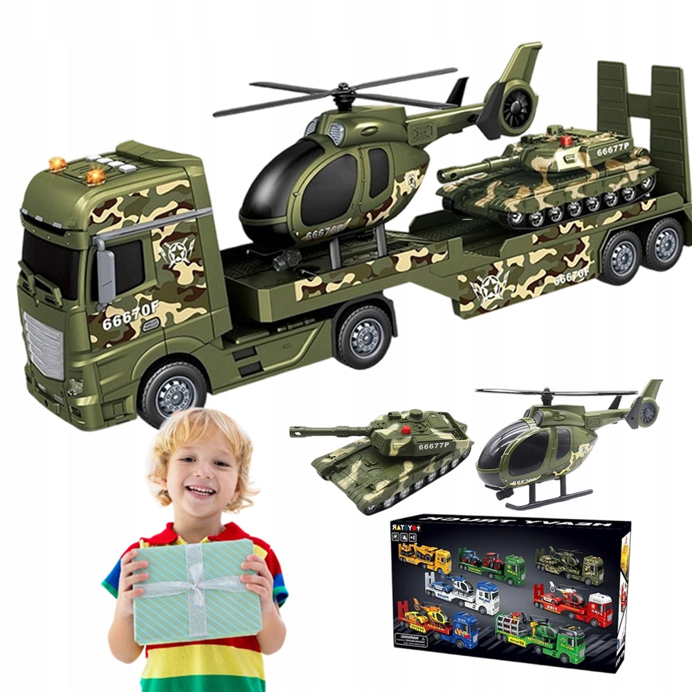 TRUCK MILITARY HELICOPTER SET 3IN1 FOR CHILDREN LARGE PERFECT GIFT
