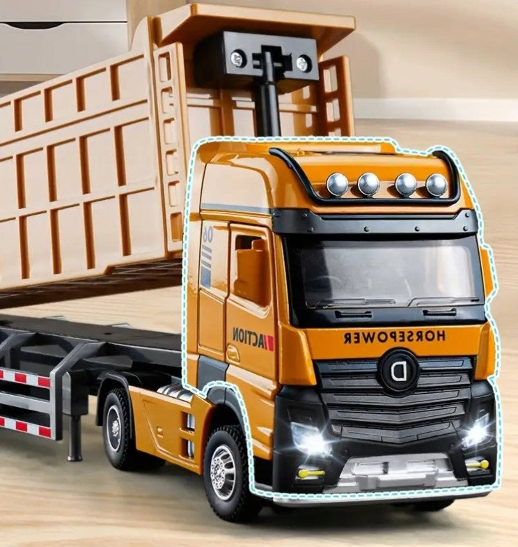 TRUCK TOW TRUCK DUMP TRUCK METAL SOUND AND LIGHT Manufacturer code 8607B