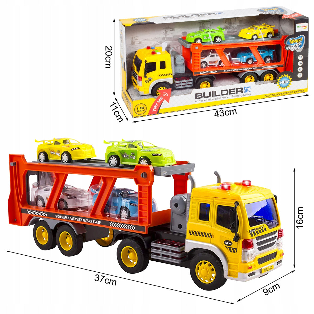 TRUCK TOW TRUCK WITH CARS SOUND Packaging status original