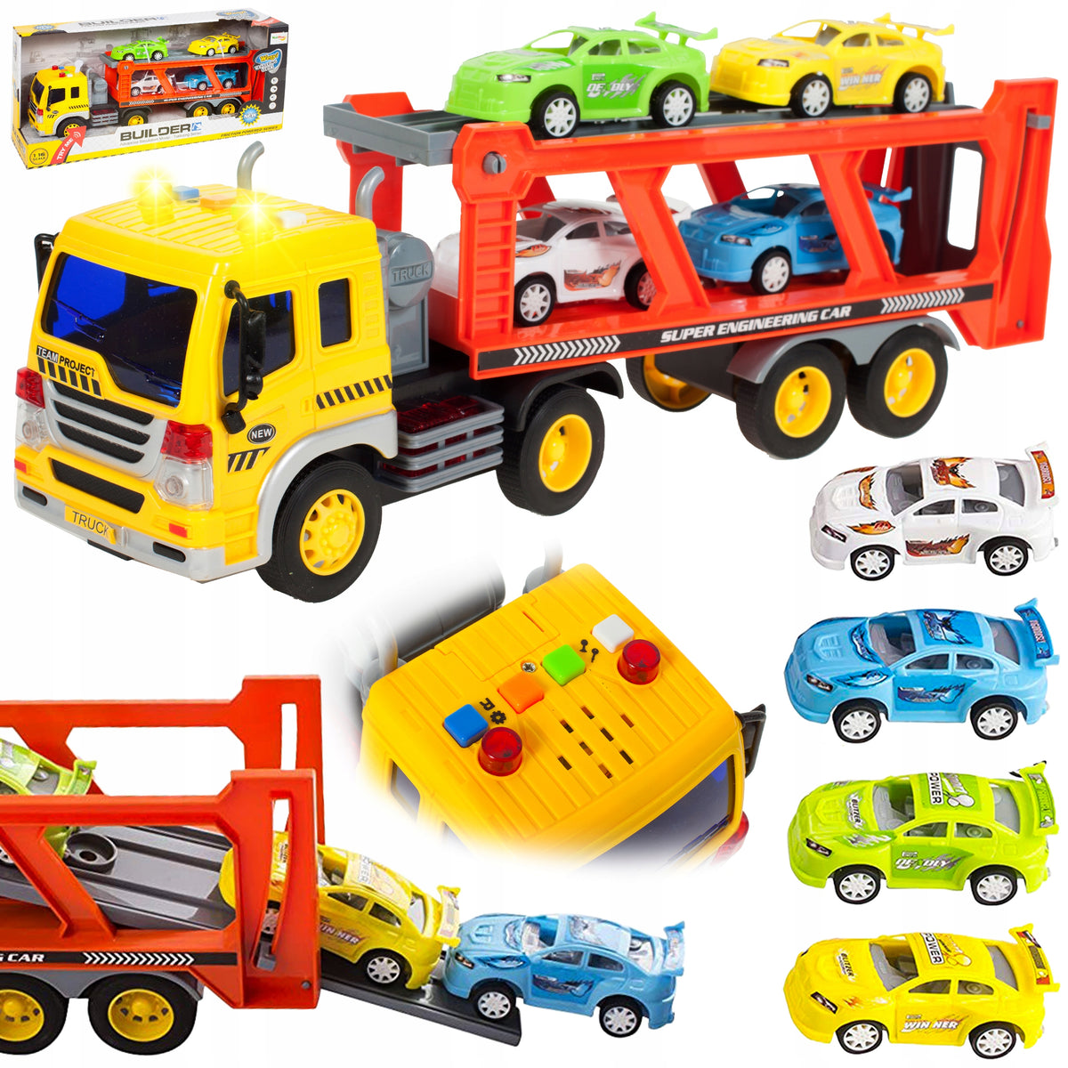 TRUCK TOW TRUCK WITH CARS SOUND