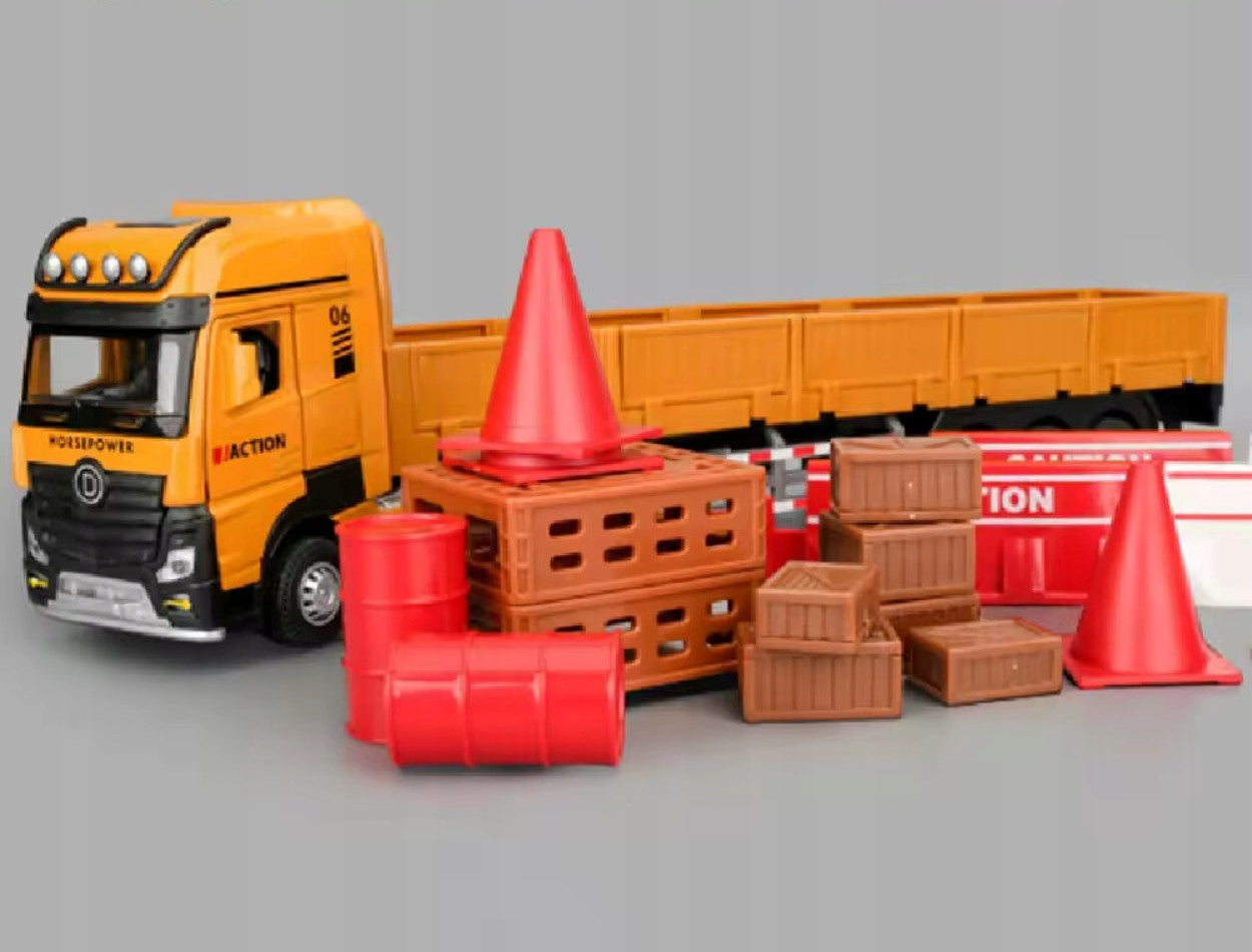 TRUCK WITH SEMI-TRAILER TIR TRUCK DUMP TRUCK TOW TRUCK AUTO METAL Kid's age 3+ years