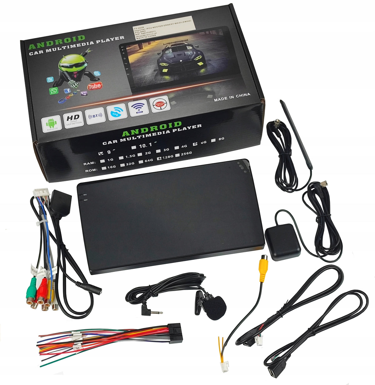 TS18+ 9 inch RADIO 6GB 128GB 8core ANDROID PL GPS SIM CARPLAY 4G TOP BT5.0