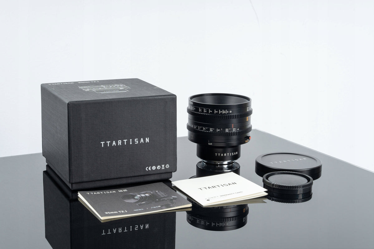 TTArtisan 35mm T2.1 Cine Lens - Soft Bubble Bokeh - Canon RF Mount Packaging status original