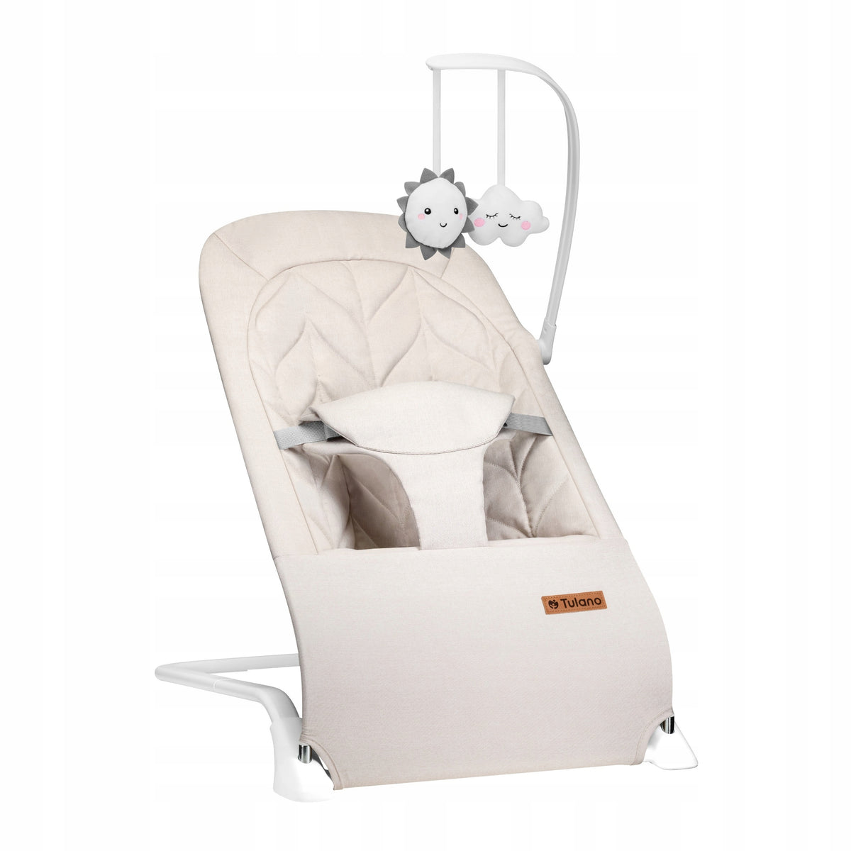 TULANO Adjustable rocker lounger with straps Moon 10 Beige