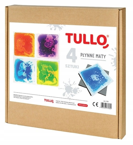 TULLO SET OF 4PCS FLOOR MATS LIQUID TILE PATH WITH COLORED LIQUID