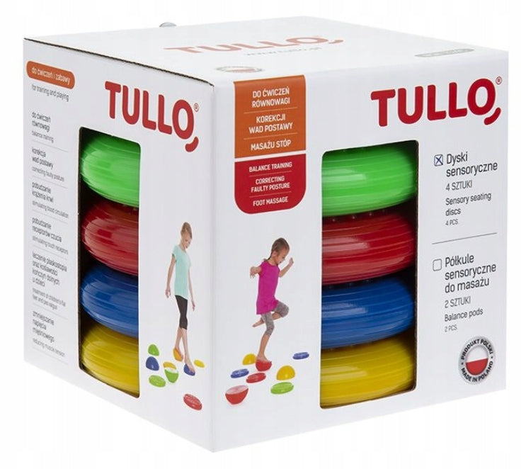 TULLO Sensory discs 4 pieces EXERCISE TRAINING BALANCE TRACK REHA Medical device no