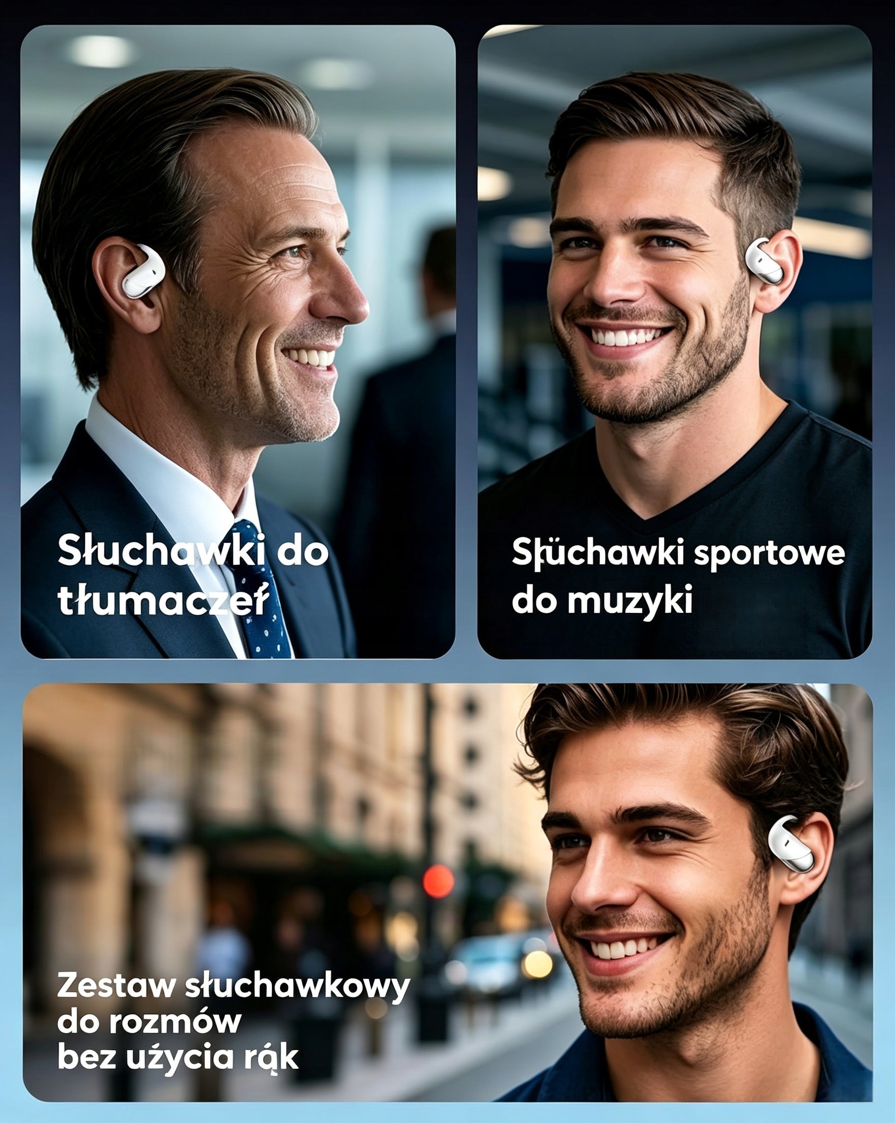 TŁUMACZ JĘZYKOWY SŁUCHAWKI TŁUMACZĄCE 3W1 Z FUNKCJĄ AI BEZPRZEWODOWE MUZYKA Manufacturer code UOWWFS