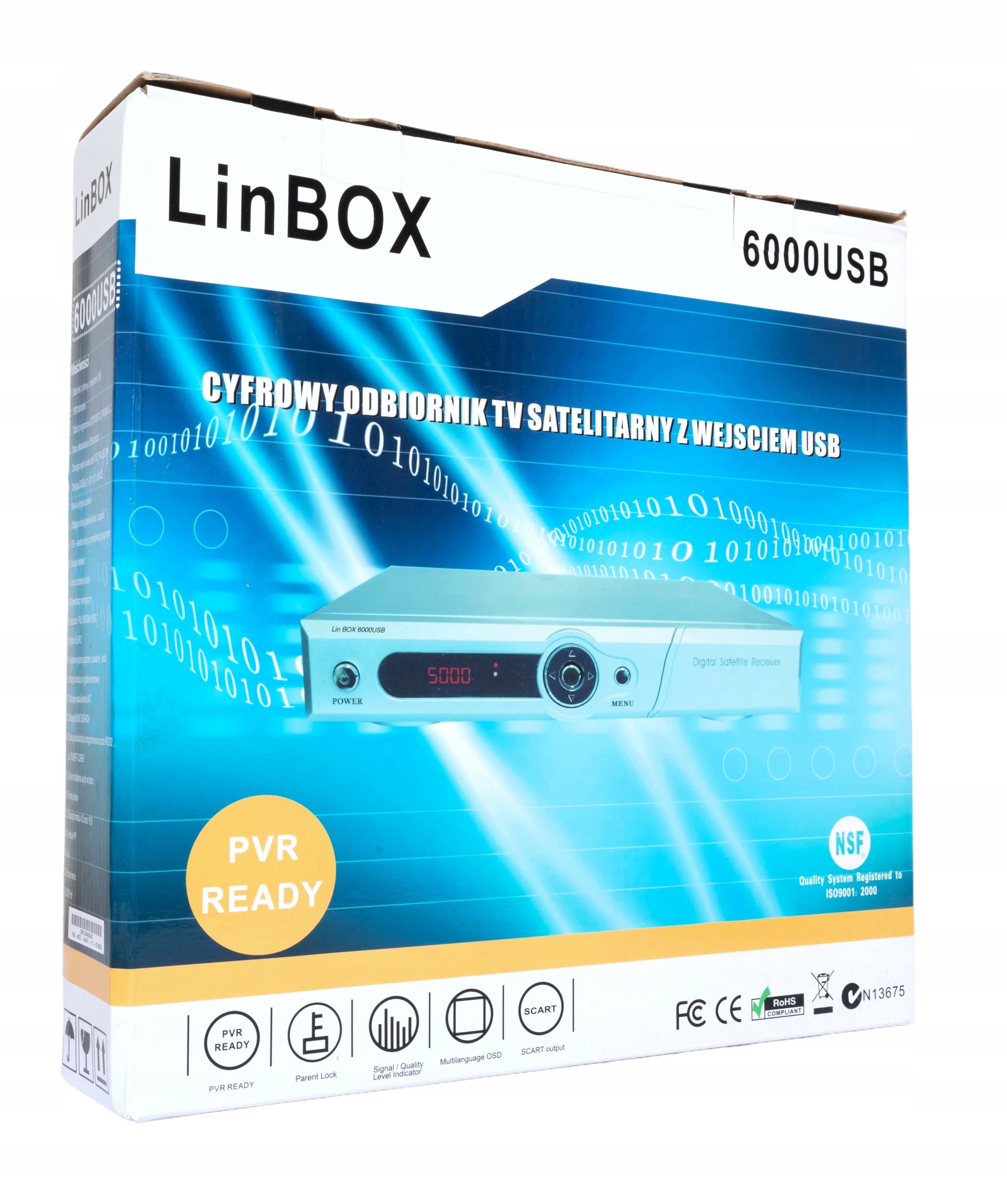 TUNER FTA LINBOX 6000USB - UNCODED CHANNELS Brand Linbox