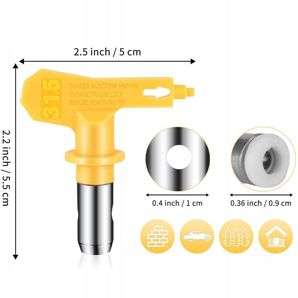 TUNGSTEN CARBIDE PAINT NOZZLE 523 417 315 215 NOZZLE COVER HEAD 5 PCS Brand no brand
