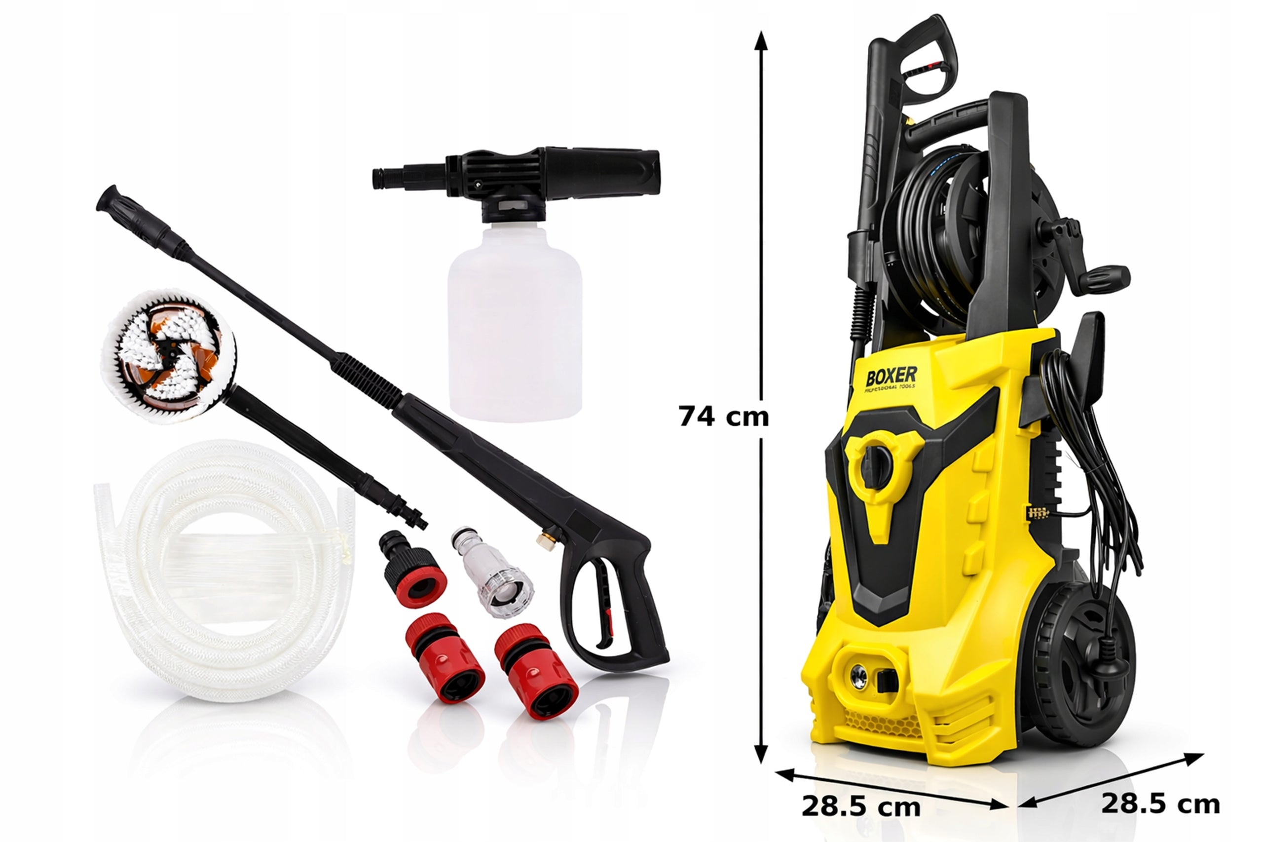 TURBO PRESSURE WASHER 2800W 360BAR FOR FACADE CAR CUBE STRONG Pump type made of aluminum