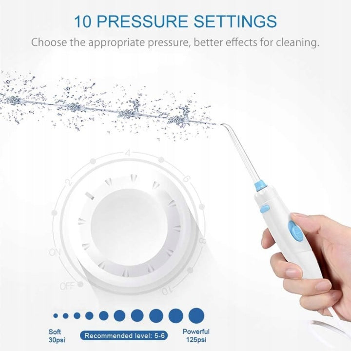 TUREWELL Dental Irrigator 10 Pressure Settings 8 Nozzles 600ml Brand Turewell
