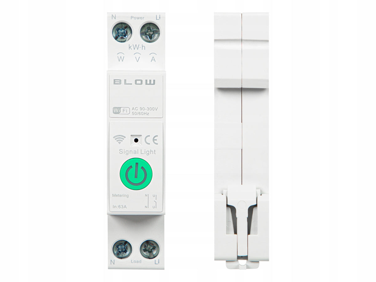 TUYA SMART WIFI SWITCH POWER CURRENT RELAY FOR DIN RAIL Manufacturer code 72-097#