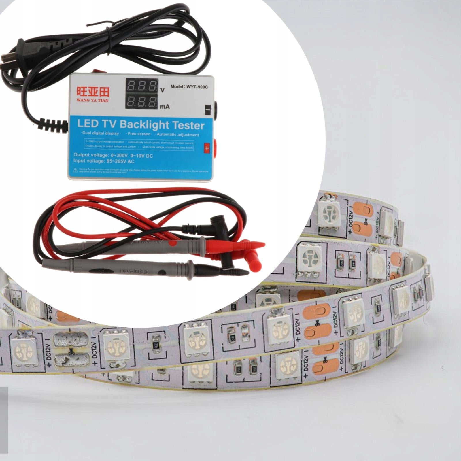 TV Backlight Tester Light Source Testing Tool Practical Safe Reliable Maximum depth of measurement for copper and non-ferrous metals 1 mm