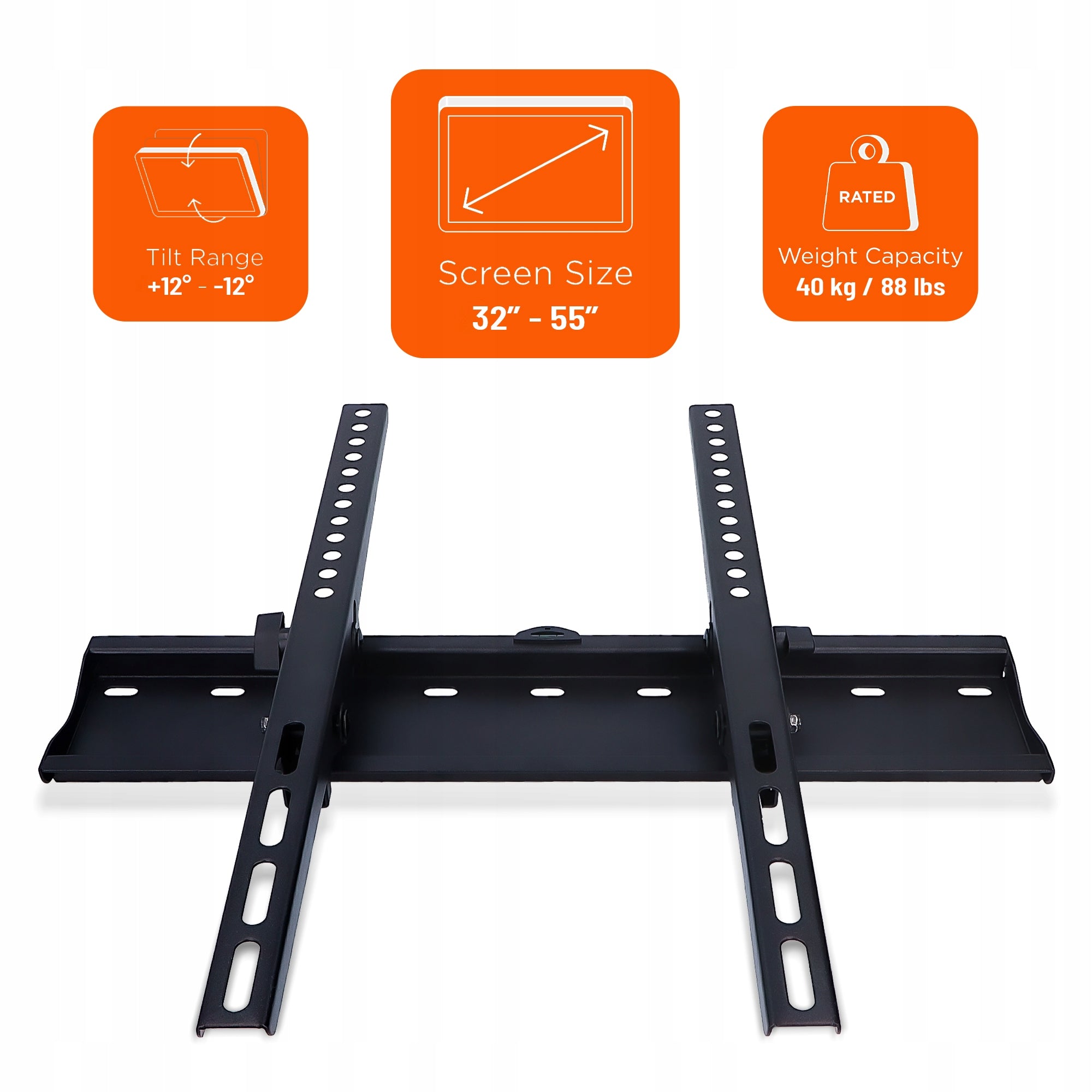 TV MOUNT TV HANGER 32-55'' Wall Mounted Tilting STRONG UNIVERSAL 0F-V Packaging status original