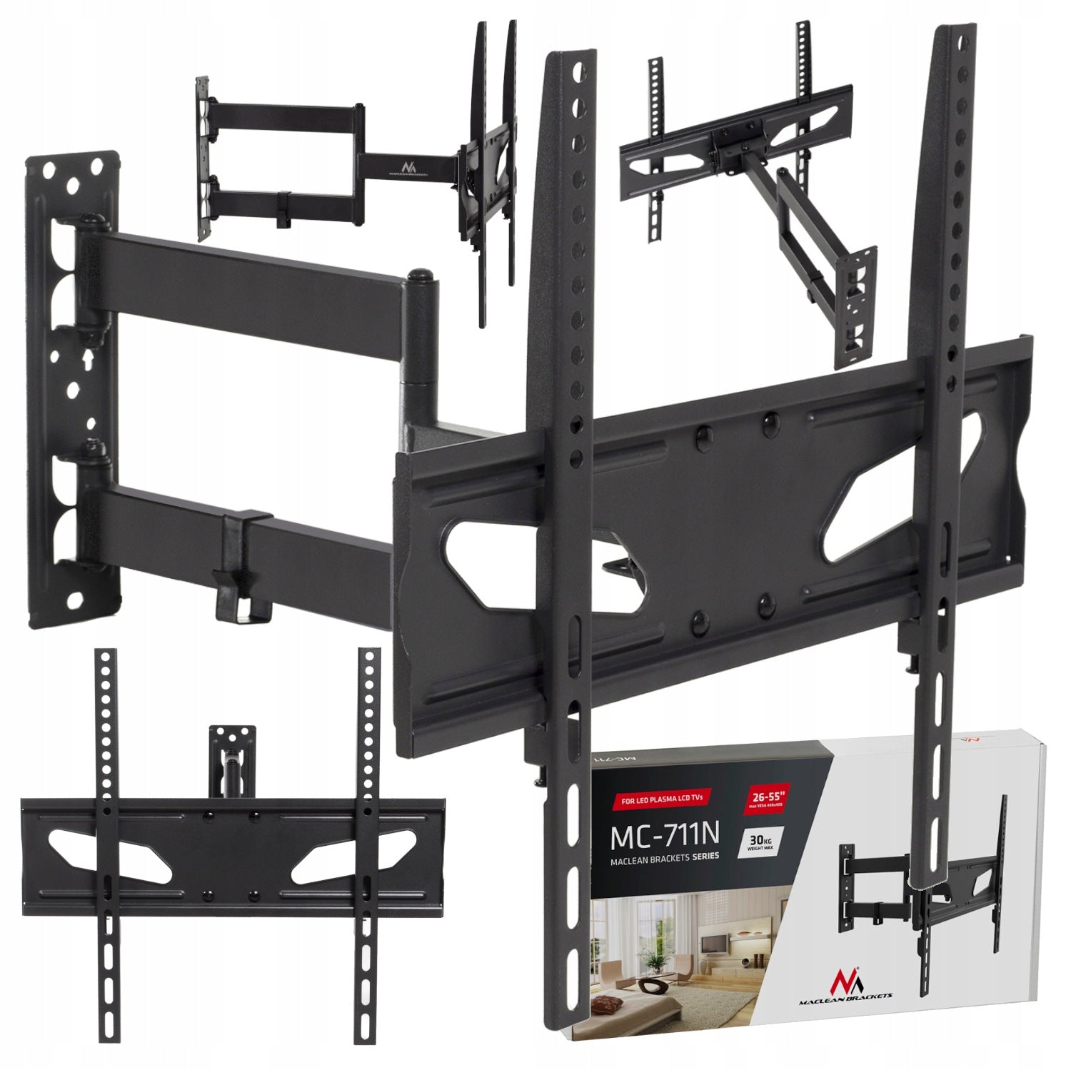 TV Mount 26-55" Inches TV Hanger Universal Rotating Strong 30kg