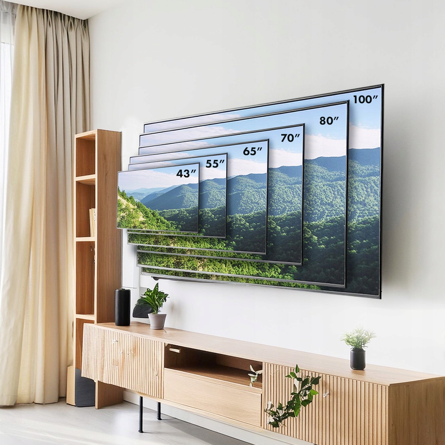 TV Mount 43"-100'' CALI Wall Mount TV Hanger Tilting Strong 120kg Packaging status original