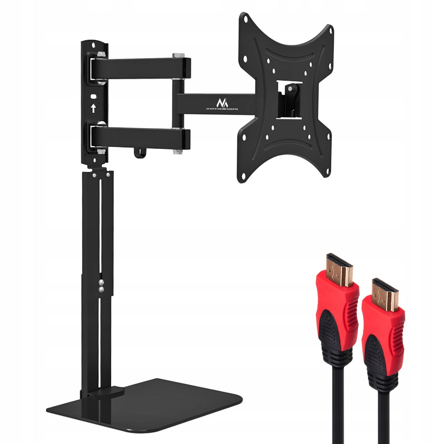 TV Mount with Shelf for TV 23 32 42 43 inches 25kg + HDMI Cable 1,8m